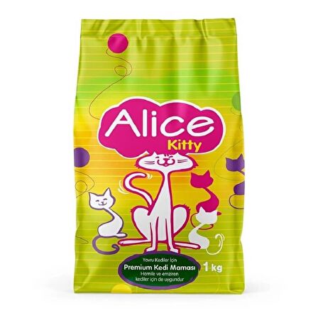 Alice Kitty Tavuklu Yavru Kuru Kedi Maması 1 kg