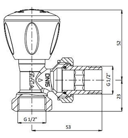 E.C.A 1/2 Rv3 Köşe Radyatör Valfi  602120641