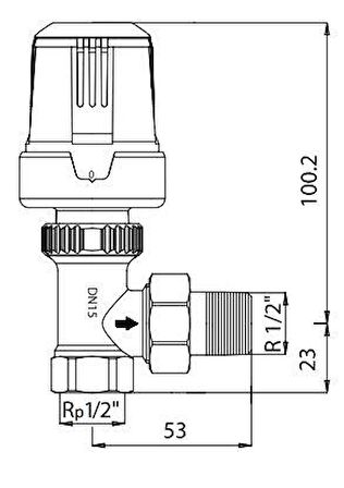 E.C.A 1/2 Termostatik Radyatör Valfi Köşe Trv3 602120531