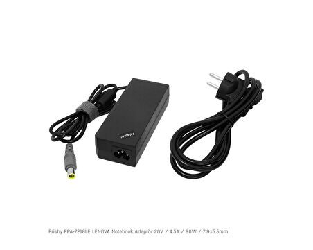 Frisby FPA-7218LE Notebook Adaptör (Lenovo) 20V 4.5A (Uç Boyutu : 7.9 x 5.5mm)