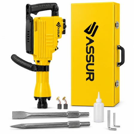 ASSUR Profesyonel Elektrikli Kırıcı Yıkım Çekici Sarı Çantalı Set