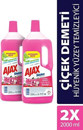 Ajax Fabuloso Yüzey Temizleyici Çiçek Demeti 2X2000 ml