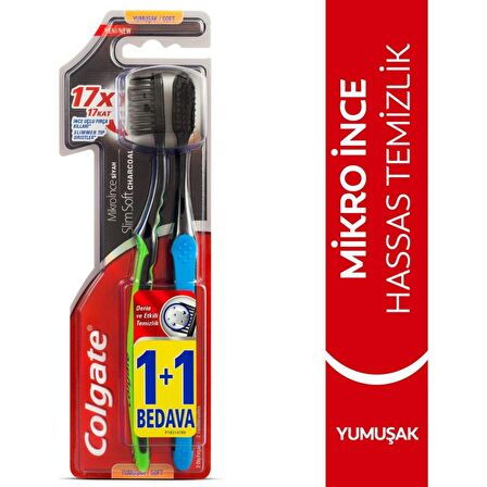 Colgate Mikro Hassas Siyah 1+1 Yumuşak Diş Fırças