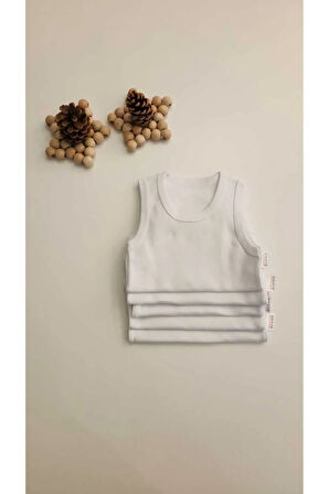 %100 Pamuk 5'li Basic Bisiklet Yaka Çıtçıtlı Body Zıbın Atlet