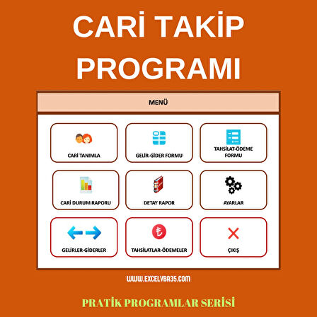 Cari Takip Programı – Excel Tabanlı Lisanslı Yazılım (Dijital Teslim)