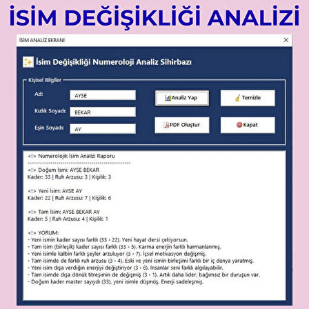 Numeroloji Programı – Excel Tabanlı Lisanslı Yazılım (Dijital Teslim)