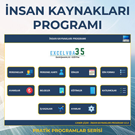 İnsan Kaynakları Yönetim Programı – Excel Tabanlı Lisanslı Yazılım (Dijital Teslim)