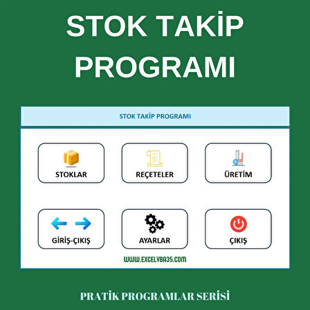 Stok Takip Programı V1.0– Excel Tabanlı Lisanslı Yazılım (Dijital Teslim)