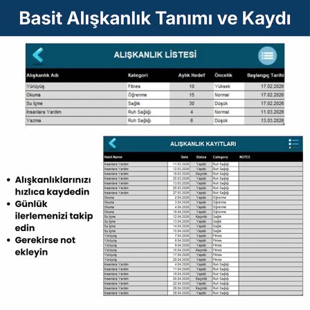 Excel Alışkanlık Takip ve Analiz Programı (Dashboard + Streak) (Dijital Teslim)