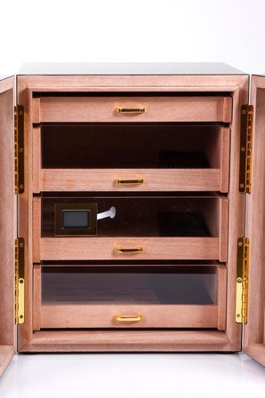 Santa Rosa Ahşap 4 Çekmeceli Sedir Humidor Puro Kutusu - TR7533