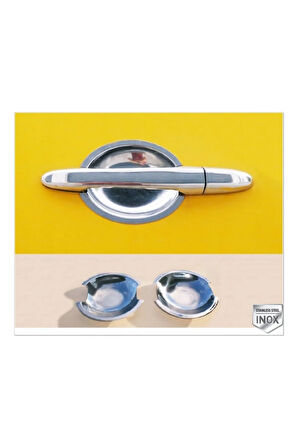 Vw Crafter Uyumlu Krom Dış Kapı Kolu Tası 2 Kapı 2006-2016 Arası Paslanmaz Çelik