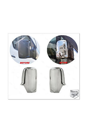 Vw Crafter Krom Ayna Kapağı 2 Parça 2006-2016 Arası Paslanmaz Çelik