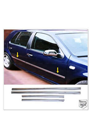 Vw Golf 4 Krom Yan Kapı Çıtası 4 Kapı 1998-2004 P. Çelik