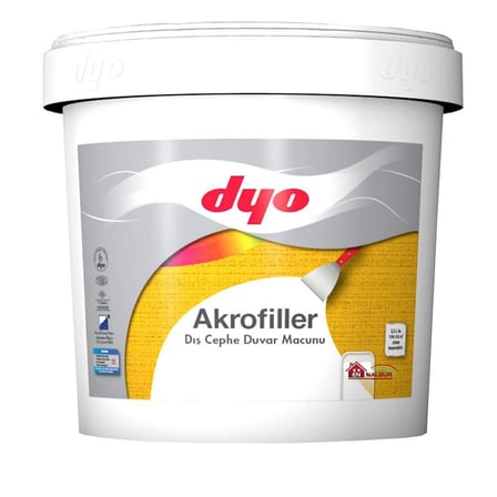 Dyo Akrofiller Dış Cephe Duvar Macunu Beyaz 4,5 kg