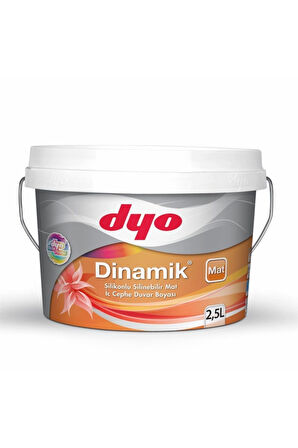 Dyo Dinamik Silikonlu Silinebilir Mat 2.5 Lt Iç Cephe Boyası Beyaz