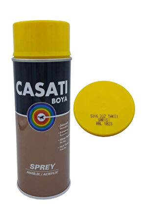 Casati Akrilik Sprey Boya 400 ML S316 Düz Taksi Sarısı Ral 1023