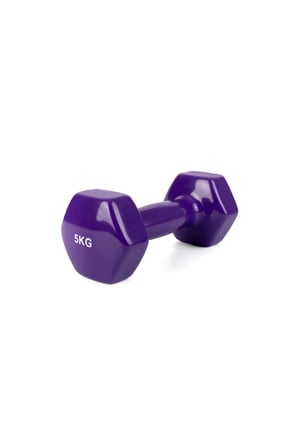 Gymo Hex Shape Vinil Dambıl 5kg Mor