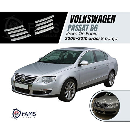 Vw Passat B6 Krom Ön Panjur 8 Prç. 2005-2010 Arası P. Çelik