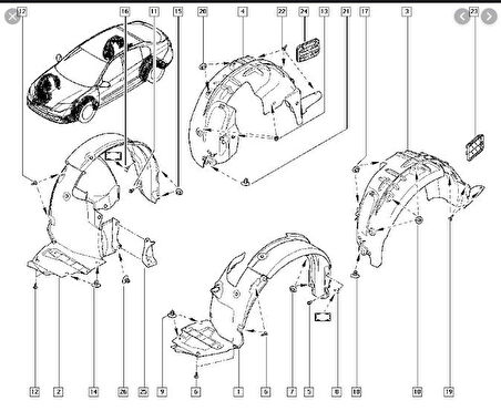 Renault Camurluk Davlumbazı On Sol Laguna III 08> - Brd 675