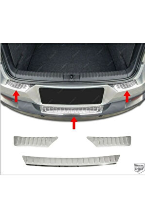 Vw Tiguan Uyumlu Krom Arka Tampon Üstü Koruma 3 Parça 2007-2016 Arası Paslanmaz Çelik