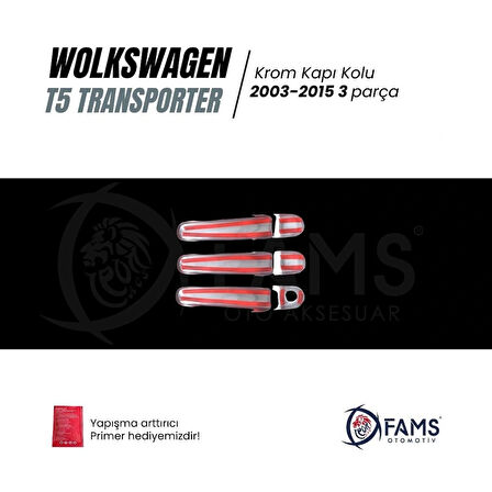 Vw T5  Uyumlu  Transporter Krom Kapı Kolu 3 Kapı 2003-2015 P. Çelik