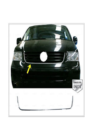 Vw T5 Transporter Uyumlu Krom Ön Panjur Çerçevesi 2003-2010 Arası Paslanmaz Çelik
