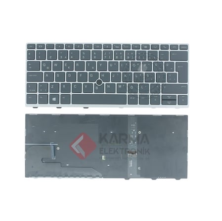 HP Elitebook 830 G5, 735 G5, 730 G5 Notebook Klavyesi (Siyah TR) / KL0322NB