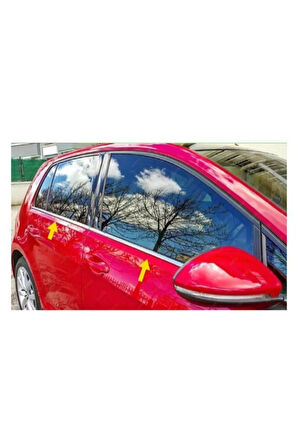 Vw Golf 7 Krom Cam Çıtası 4 Prç. 2012-2019 Arası P. Çelik