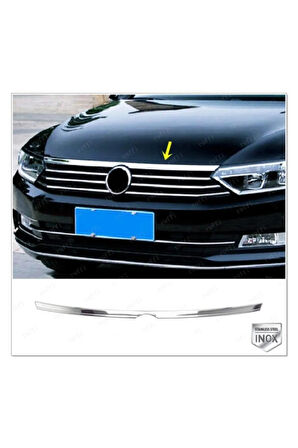 Vw Passat B8 Krom Kaput Panjur Üstü Çıta 1 Prç. 2014-2019 Arası P.çelik