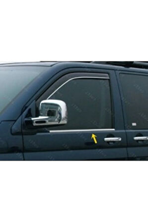 Vw T6 Transporter Krom Cam Çıtası 2 Parça 2015 Ve Üzeri Paslanmaz Çelik