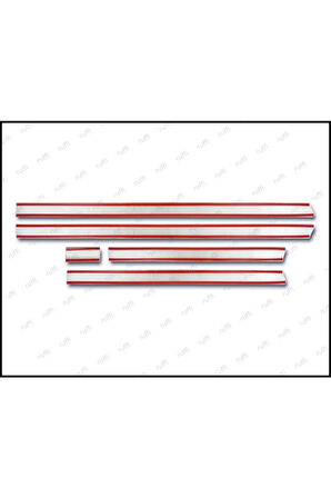 Vw T6 Transporter Uyumlu Krom Yan Kapı Çıtası 5 Parça 2015 Ve Üzeri Paslanmaz Çelik Kısa Şase