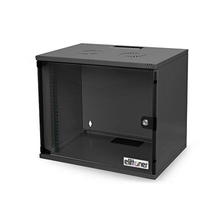 Elitstore 7U Soho Rack Kabin 19 inc W 530mm D 400mm Siyah