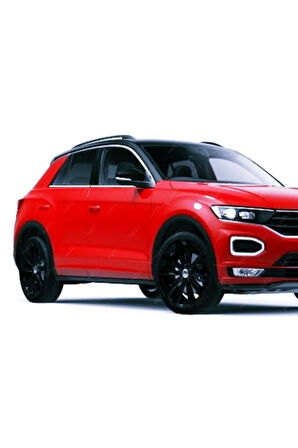 Vw T-roc Paslanmaz Krom Cam Çıtası 4 Parça 2017 Ve Üzeri Uyumlu  Paslanmaz Çelik