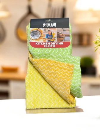 Ellesill Mutfak Bezi Kurulama Bezi ve Tezgah Bezi 3'lü 32x32 - Fast Drying