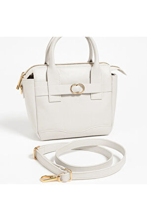 Kadın Siyah El ve Omuz Çantası | Rugan Görünümlü Mini Çanta - Altın Detaylı Günlük & Şık Kullanım