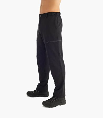 Crozwise Outdoor - Erkek Siyah Içi Polarlı Likralı Spor Pantolon - 2187-06 Crozwise