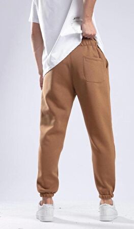 Chatca Erkek 3 İplik Şardonlu Taba Sweatpant K-575