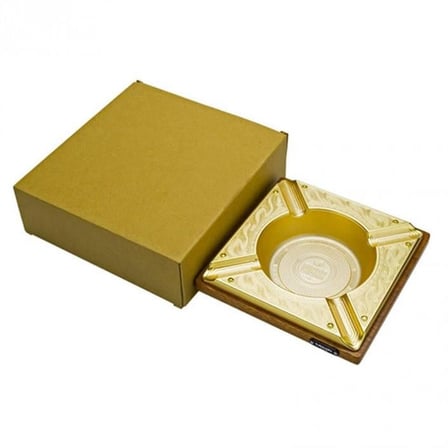 Lubinski Metal Ahşap Puro Küllüğü Gold 4lü LB-872