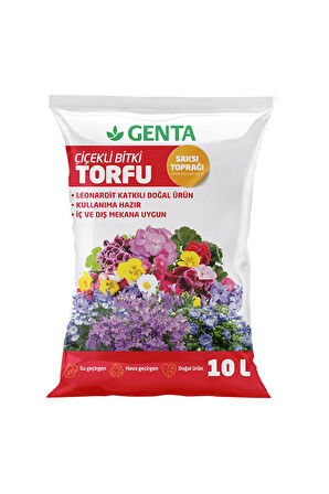 Çiçekli Bitkiler Için Toprak Torf Çiçek Toprağı 10 Lt