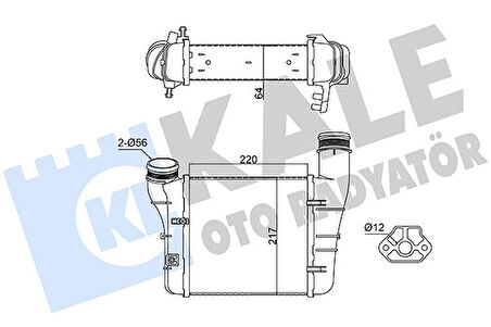 Vag Turbo Radyatoru (intercooler) Sol Audı A4 2,0tdi / Tfsi 04>08 Exeo 1,8tsi 2,0tfsi / Tdi 09> - Kale 352430