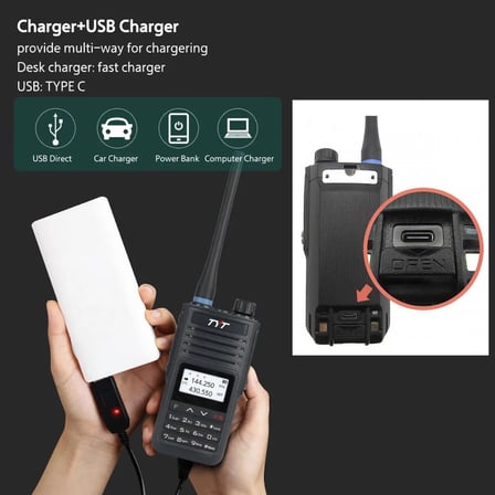 TYT TH-UV99 UHF/VHF Dual Band El Telsizi IP68, Type-C