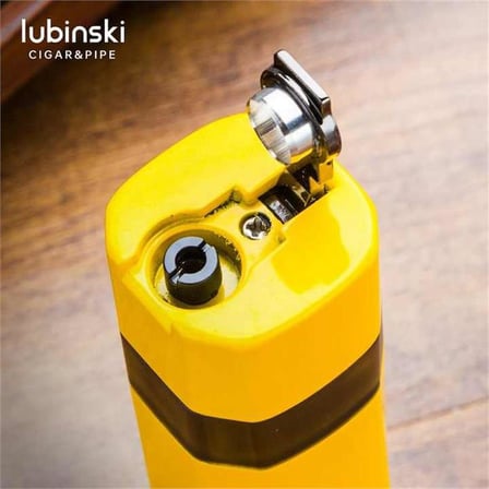 Lubinski Lion Sehpalı Delicili Tek Torch Puro Çakmağı Silver LB-148
