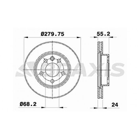 Vag On Fren Aynası Havalı Transporter T4 1,9td 2,0 2,4d 2,5 Syncro 2,5tdi / Syncro 97> - Braxıs Ae0237