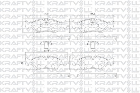 Opel On Fren Balatası Astra Classıc 99>02 Astra F 92>98 Vectra A 89>95 Vectra B 96>02 Omega 86> Kadett E - Kraftvoll 07010008