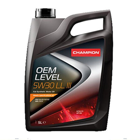 Yag & Antıfırız Motor Yagı Dizel Dpf Partıkul Oem Level 5w30 LL III C3 5lt - Chmp 1043899