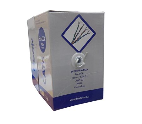 BEEK BC-305-UU6-ECO 305m CAT 6 U-UTP KABLO