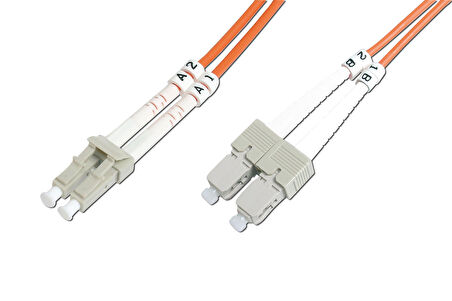 Beek LC-SC Fiber Optik Patch Kablo, Multimode OM 2 50/125 Duplex, 3.0mm, LSZH, 40 metre