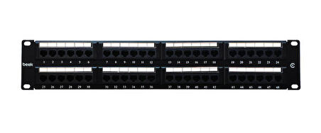 Beek BN-PP-648U 48 Port CAT6 2U LSA Altın Kontak Patch Panel