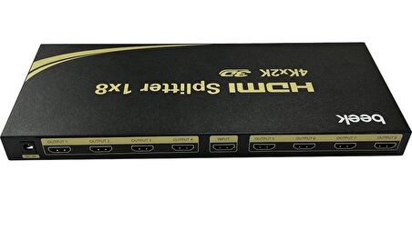 BEEK BS-VSP-HA08UH-LT 8'Lİ HDMI ÇOKLAYICI,4K@30Hz, 1080P@60Hz