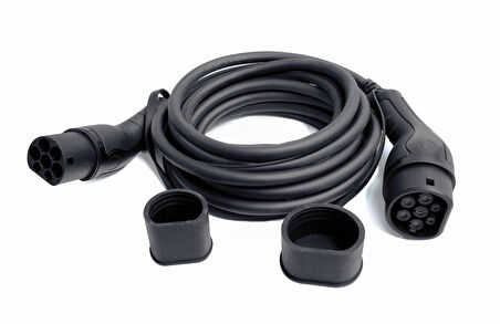 Beek Type2 &lt;-&gt; Type2 IEC Elektrikli Araç Şarj Kablosu, 400V / 32A 22kW, IP55, Düz TPU Kablo, 3 metre&lt;br&gt;Beek Type2 to Type2 IEC EV Charging Cable 400V / 32A 22kW, IP55 Straight TPU Cable, 3m